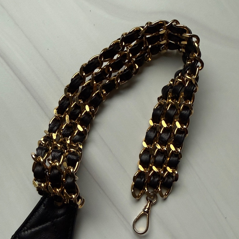 Vintage Chanel 90’s belt bag Fanny pack waist bag 24k gold plated hardware - Picture 7 of 12
